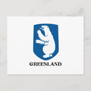 Carte Postale GREENLAND - emblème/symbole/armoiries/drapeau