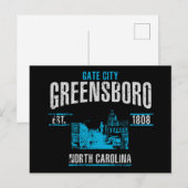 Carte Postale Greensboro (Devant / Derrière)