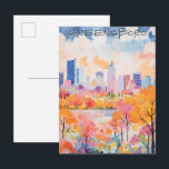 Carte Postale Greensboro North Carolina Travel City Aesthetic<br><div class="desc">Greensboro North Carolina USA Travel City Painting Aesthetic</div>