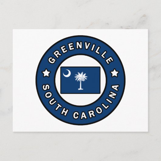 Carte Postale Greenville Caroline du Sud (Devant)