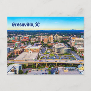 Carte Postale Greenville (Caroline du Sud) Summer Downtown View
