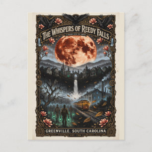 Carte Postale Greenville haunted, Caroline du Sud, Horreur Vinta