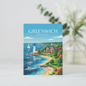 Carte Postale Greenwich États-Unis (Debout devant)
