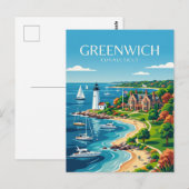 Carte Postale Greenwich États-Unis (Devant / Derrière)