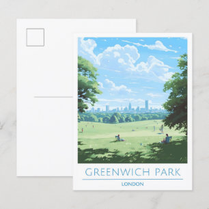Carte Postale Greenwich Park London Angleterre Vintage voyage