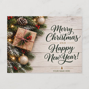Carte Postale Greeting de Christmas Pine Tree Merry Christmas