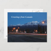 Carte Postale Greetings from Canada with Haines Junction Photo (Devant / Derrière)