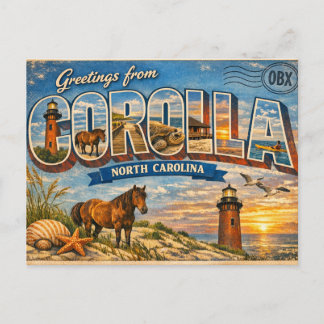 Carte Postale Greetings from Corolla
