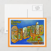 Carte Postale Greetings From Georgia (Devant / Derrière)