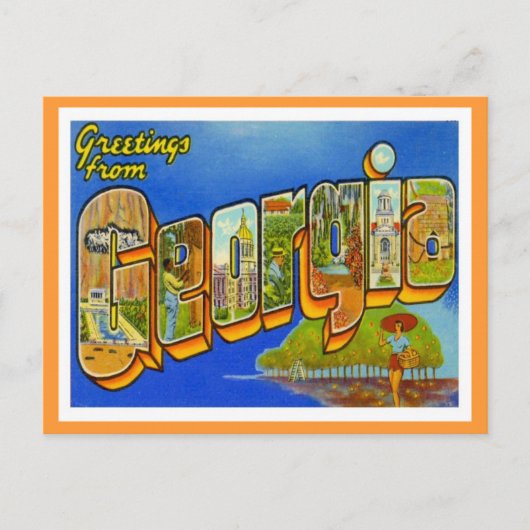 Carte Postale Greetings From Georgia (Devant)