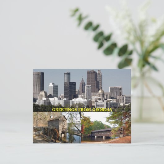 Carte Postale Greetings From Georgia (Debout devant)