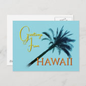 Carte Postale Greetings From Hawaii - Palm Trees (Devant / Derrière)