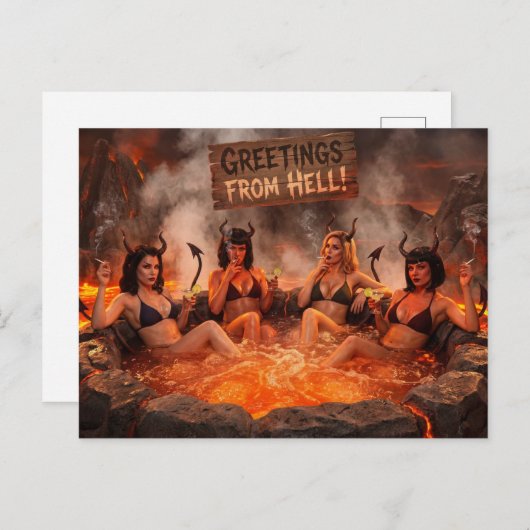 Carte Postale Greetings From HELL (Devant / Derrière)