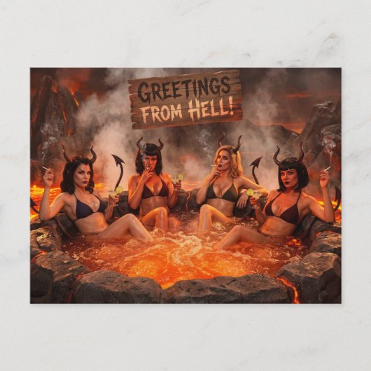 Carte Postale Greetings From HELL (Devant)