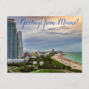 Carte Postale Greetings from Miami! Postcard