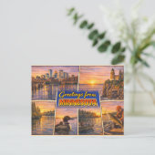 Carte postale Greetings From Minnesota (Debout devant)