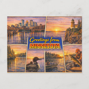 Carte postale Greetings From Minnesota