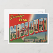 Carte Postale Greetings from Missouri (Devant / Derrière)