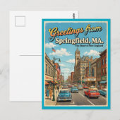 Carte postale Greetings From Springfield MA, année (Devant / Derrière)
