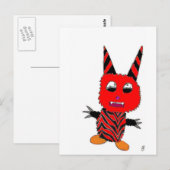 Carte Postale Gremlin rouge (Devant / Derrière)