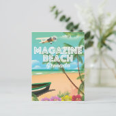 Carte Postale Grenada Magazine Beach Travel Poster (Debout devant)