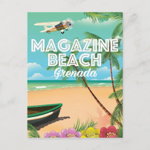Carte Postale Grenada Magazine Beach Travel Poster