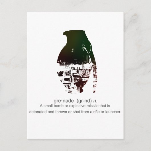 Carte Postale Grenade Graffiti (Devant)