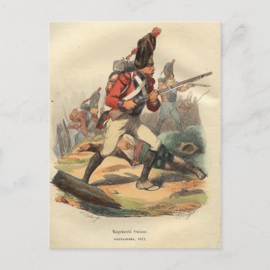 Carte Postale Grenadier suisse (Devant)