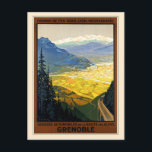 Carte Postale Grenoble<br><div class="desc">Affiche de voyage vintage de Cheverny,  France.</div>