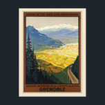 Carte Postale Grenoble<br><div class="desc">Affiche de voyage vintage de Cheverny,  France.</div>
