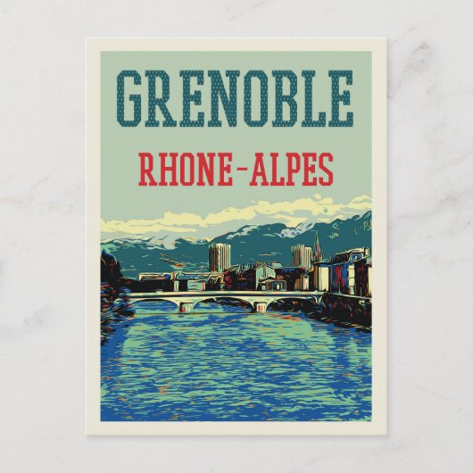 Carte Postale Grenoble France vue sur le Rhône (Devant)