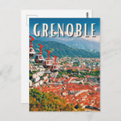 Carte Postale Grenoble Photo Vintage (Devant / Derrière)