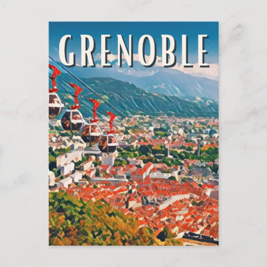 Carte Postale Grenoble Photo Vintage (Devant)