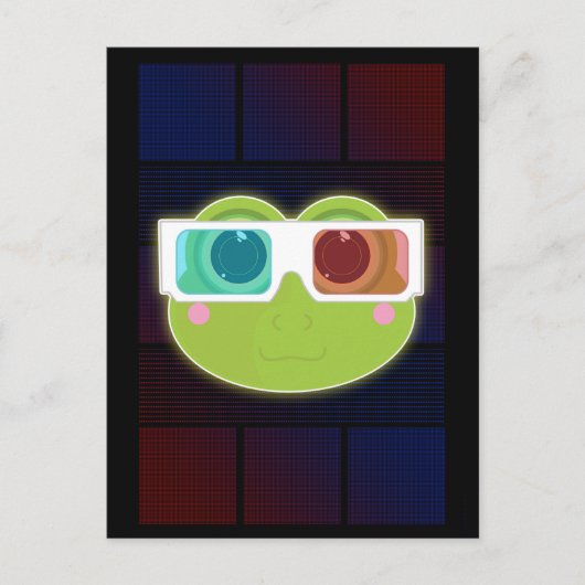 Carte Postale Grenouille 3D (Devant)