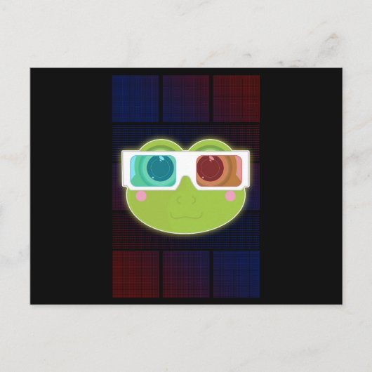 Carte Postale Grenouille 3D (Devant)