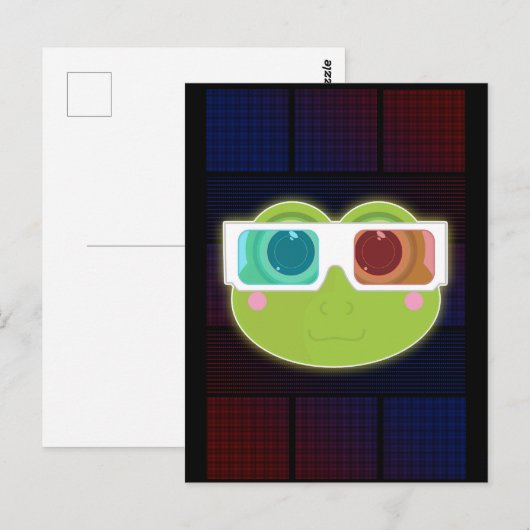 Carte Postale Grenouille 3D (Devant / Derrière)