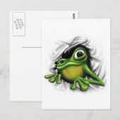 Carte Postale Grenouille 3d cool (Devant / Derrière)