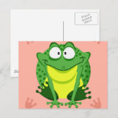 Carte Postale Grenouille à cercle mignon (Devant / Derrière)
