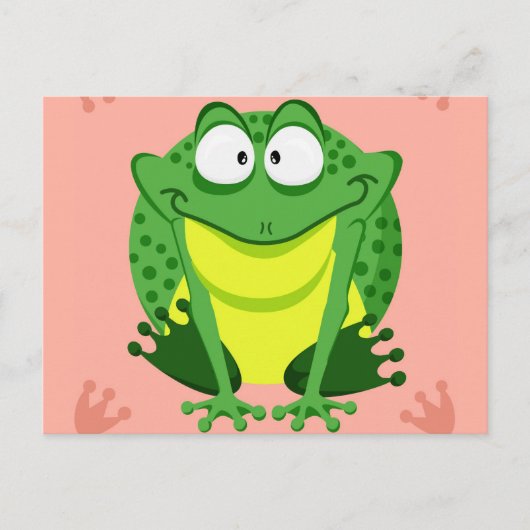 Carte Postale Grenouille à cercle mignon (Devant)