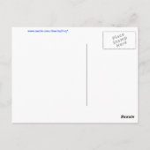 Carte Postale Grenouille à chant bleu avec parapluie (Dos)