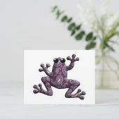 Carte Postale Grenouille à lavande violette (Debout devant)