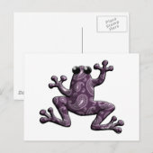 Carte Postale Grenouille à lavande violette (Devant / Derrière)