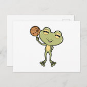 Carte Postale Grenouille au basket-ball (Devant / Derrière)