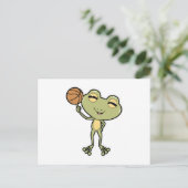 Carte Postale Grenouille au sport de basket-ball (Debout devant)