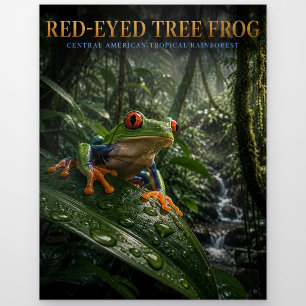Carte Postale Grenouille aux yeux rouges de la forêt tropicale A