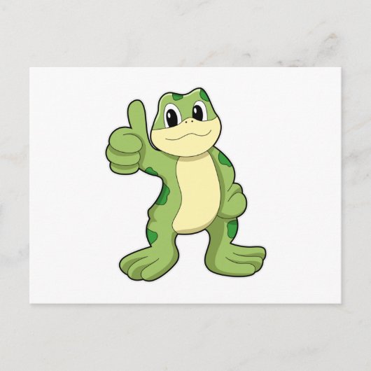 Carte Postale Grenouille avec approbation (Devant)