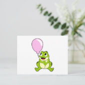 Carte Postale Grenouille avec ballon (Debout devant)