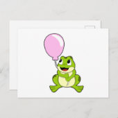 Carte Postale Grenouille avec ballon (Devant / Derrière)