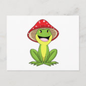 Carte Postale Grenouille avec champignon (Devant)