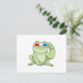 Carte Postale Grenouille avec des lunettes (Debout devant)